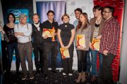 Finalisti a porotcovia CeFa 2012 – druhý zľava je jeden z porotcov herec Ľuboš Kostelný