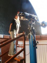 Jana Plauchová s teleskopom