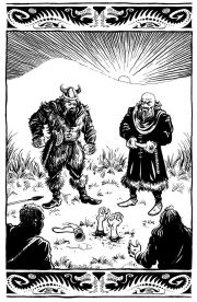 Krvavá čest - ilustrácia k poviedke Leonarda Medka Život za život
