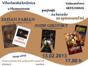 Pozvánka na besedu - Fabian a Girovský (plagát)