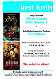 Pozvánka na krst Čas hrdinov a Zlato Arkony