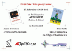 Pozvánka na krst dvoch kníh - Artfórum Žilina